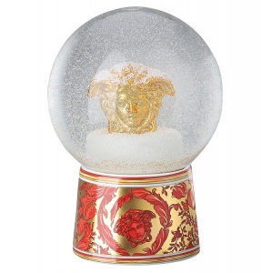 Versace Medusa Garland Red Snow Globe Large