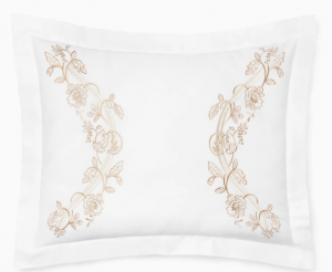 SFERRA Isabella White/Sand King Sham 21X36