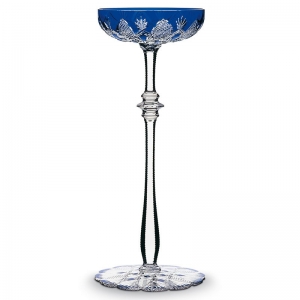 Baccarat Tsar Champagne Coupe - Blue