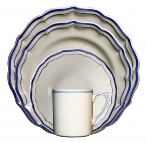 Gien Filets Bleu 4 Piece Placesetting