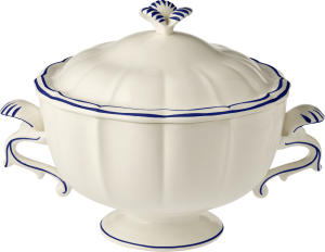 Gien Filet Cobalt Soup Tureen
