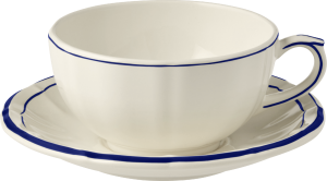 Gien Filet Cobalt Breakfast Cup - 13 oz.