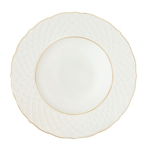 Anna Weatherley Empire White w/ Gold Dessert Plate - 8.5"