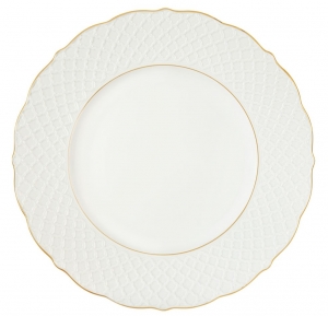 Anna Weatherley Empire White w/ Gold Bread Plate - 6.5"
