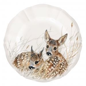 Gien Sologne Canape Plate Fawn - 6 7/16"