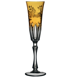 Varga Springtime Amber Champagne Flute