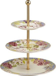 Gien Millefleurs Three -Tier Cake Stand