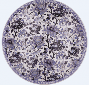 Gien Pivoines Bleues Large Wall Platter
