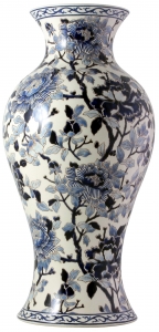 Gien Pivoines Bleues Japanese Potiche  / Limited Edition 200 Pieces
