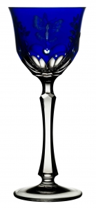 Varga Springtime Cobalt Blue Red Wine Glass