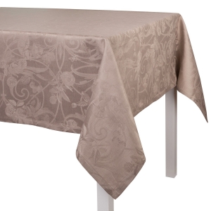 Le Jacquard Francais Tivoli Black Pepper Tablecloth - 69" x 126"