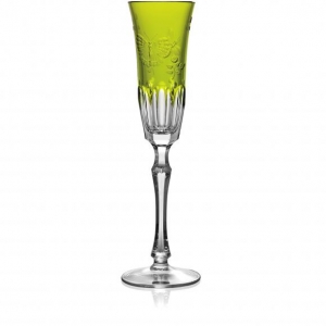 Varga Springtime Yellow-Green Champagne Flute