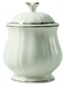 Gien Filets Taupe Sugar Bowl
