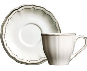 Gien Filets Taupe Tea Saucer