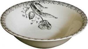 Gien Tulipes Noires Cereal Bowl - 12 1/3 oz