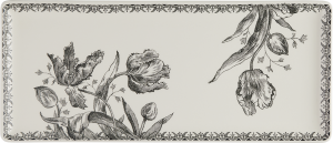 Gien Tulipes Noires Oblong Serving Tray