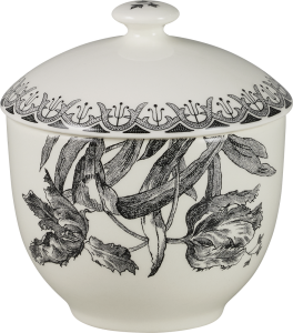 Gien Tulipes Noires Sugar Bowl