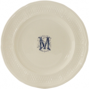 Pont Aux Choux - White - Monogram Dessert Plate / Set 6