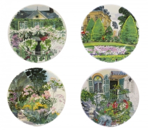 Gien Paris A Giverny Dessert Plates Assorted - Set 4