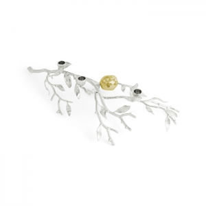 Michael Aram Pomegranate Silver & Gold Low Candleholder
