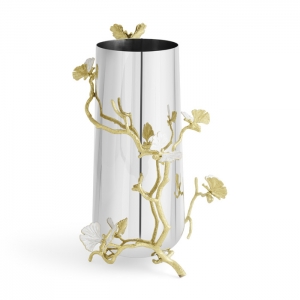 Michael Aram Butterfly Ginkgo Gold Large Vase - 12.75"
