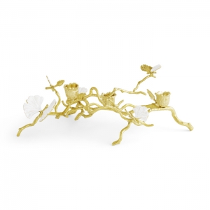Michael Aram Butterfly Ginkgo Gold Low Candleholder - 14"