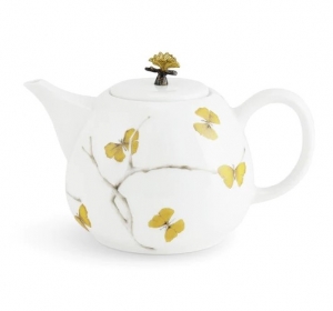 Michael Aram Butterfly Ginkgo Porcelain Teapot