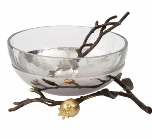 Michael Aram Pomegranate Glass Bowl/Spoon