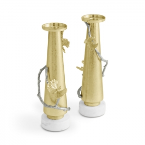 Michael Aram Butterfly Ginkgo Luxe Candleholders - 10"