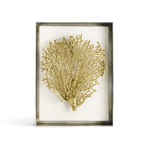 Michael Aram Fan Coral Fabric Shadow Box