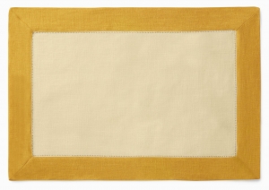 SFERRA Roma Placemats Stone/Mustard - Set 4