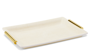 AERIN Shagreen Small Vanity Tray - Cream