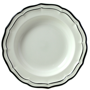 Gien Filet Midnight Rim Soup - 9"