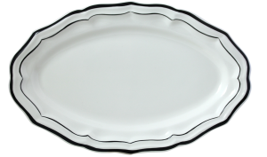 Gien Filet Midnight Oval Platter - 16"