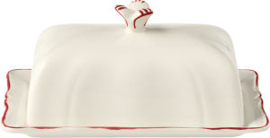 Gien Filet Rouge Butter Dish