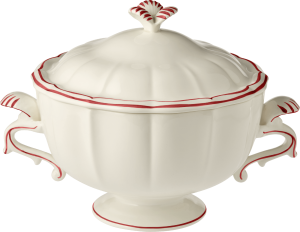 Gien Filet Rouge Soup Tureen