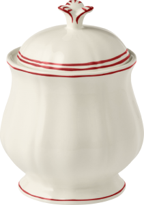 Gien Filet Rouge Sugar Bowl