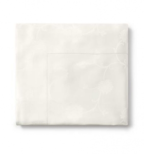 Sferra Giza 45 Jacquard - Ivory Queen Flat Sheet - 96 X 114