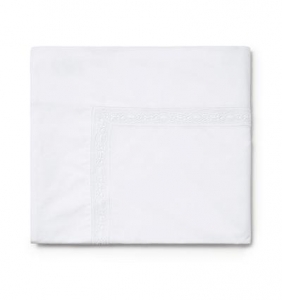 Sferra Giza 45 Lace - White King Flat Sheet - 114 X 114