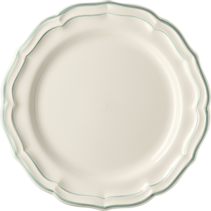 Gien Filet Celadon / Earth Grey Dinner Plate