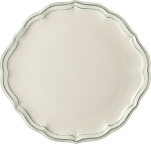 Gien Filet Celadon  / Earth Grey Cake Platter