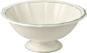 Gien Filet Celadon / Earth Grey  Open Vegetable Bowl
