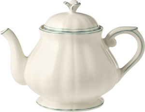 Gien Filet Celadon / Earth Grey  Teapot