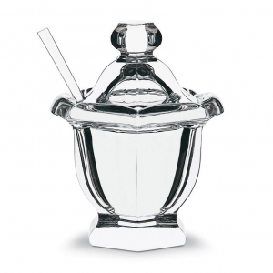 Baccarat Harcourt Mustard Jar w/ Spoon