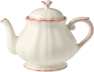 Gien Filet Coral Teapot