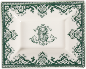 Gien Les Depareillees Green Rectangular Candy Tray