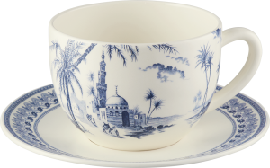 Gien Les Depareillees Blue Jumbo Cup & Saucer