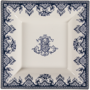 Gien Les Depareillees Bleu Square Candy Tray XL