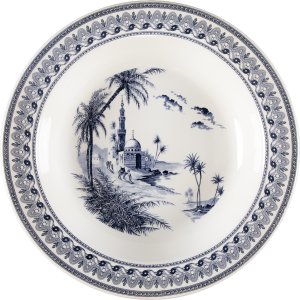 Gien Les Depareillees Bleu Round Deep Dish - 12"