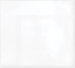 SFERRA Giza 45 Ornato White -Queen Flat Sheet